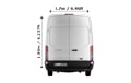 UK Removals Extra Large Van with Man- Back View Dimension Thumbnail