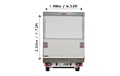 UK Removals Luton Van with Man - Back View Dimension Thumbnail