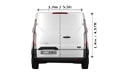 UK Removals Medium Van with Man - Back View Dimension Thumbnail