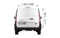 UK Removals Small Van with Man - Back View Dimension Thumbnail