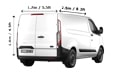 UK Removals Medium Van with Man - Back View Dimension Thumbnail