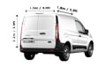 UK Removals Small Van with Man - Back View Dimension Thumbnail