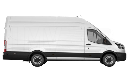 UK Removals Extra Large Van with Man - Side View