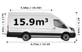 UK Removals Extra Large Van with Man - Side View Dimension Thumbnail