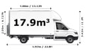 UK Removals Luton Van with Man - Side View Dimension Thumbnail