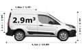 UK Removals Small Van with Man - Side View Dimension Thumbnail